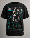 Recon Phantom Bio-Boosted Shinobi AfroAnime Cyberpunk Graphic Tee